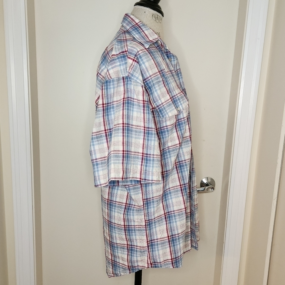 Mens Vintage Wrangler Plaid Shirt - Picture 4 of 10